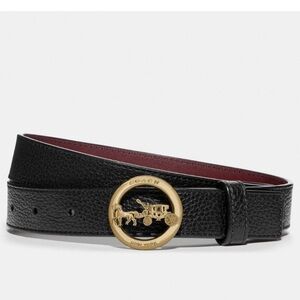 Brand new with tag Coach Black Belt with Gold Emblem Buckle